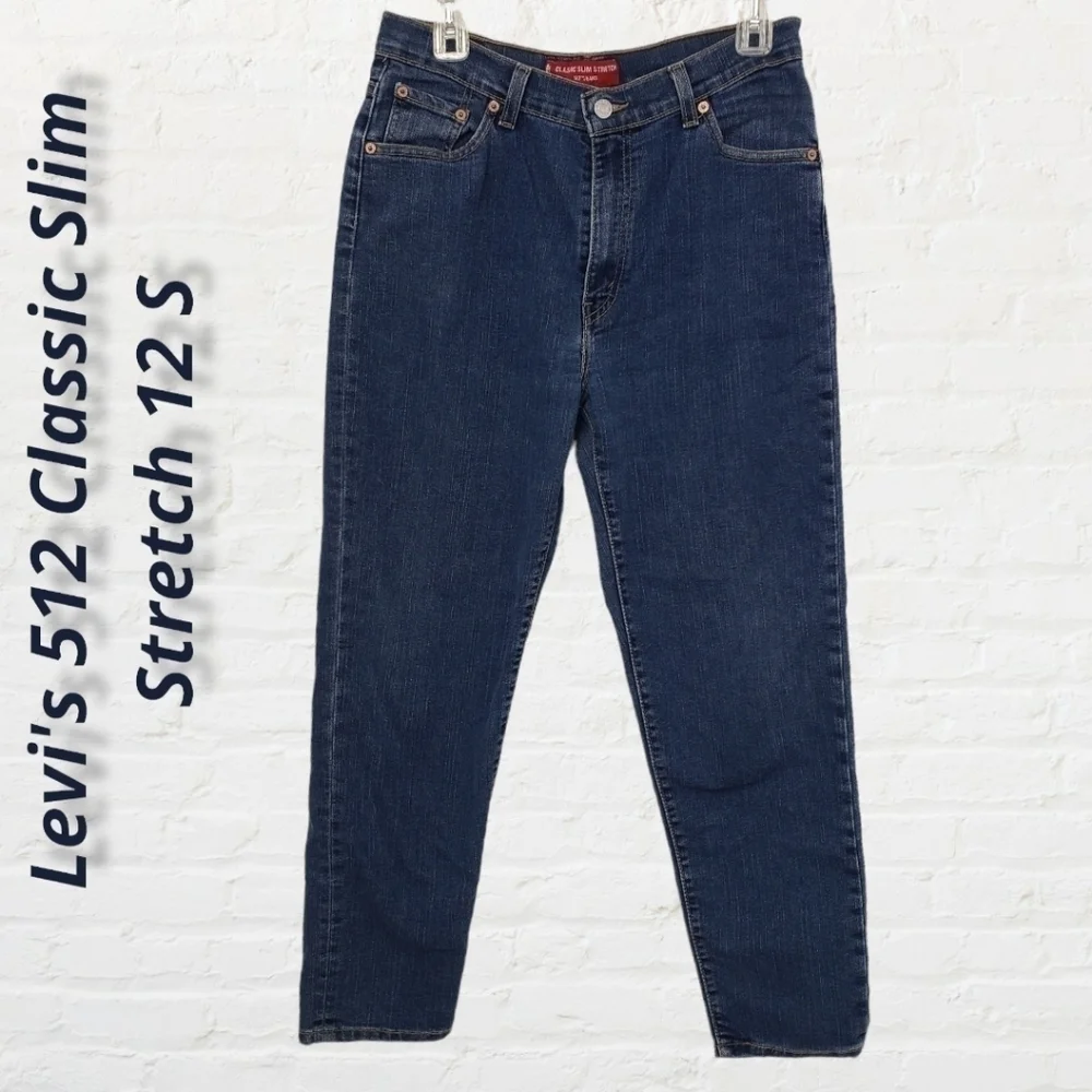 LEVI'S 512 Classic Slim Fit Stretch Tapered Leg High Waist 12S EUC